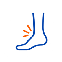 Foot and ankle pain icon