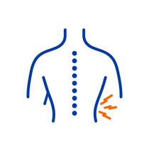 Neck and back pain icon