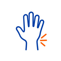 Wrist and hand symptoms icon
