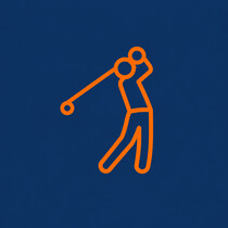 Golfer movement icon