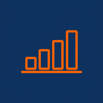 Performance bar chart icon